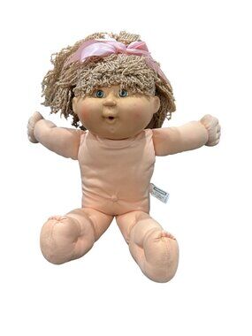 Cabbage Patch Kids 1990 Hasbro First Edition Doll With Yarn Hair & Pink Ribbon
